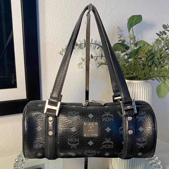 MCM Handbags - MCM München Visetos Essential Barrel Bag In Black
